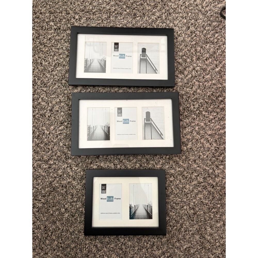 3 black frames for 2x3 pictures NEW